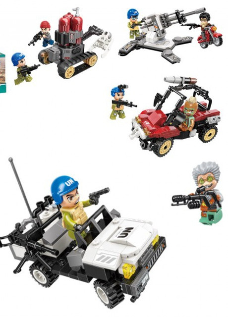 Конструктор 3210 4в1 військовий транспорт, від 90 деталей Qman (253827817)