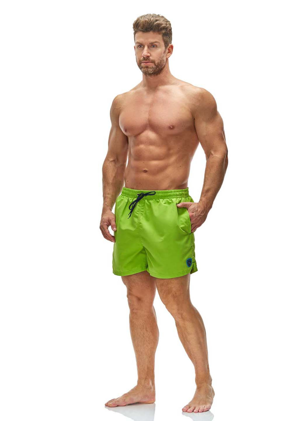 Мужские зеленые пляжные пляжные шорты Zagano