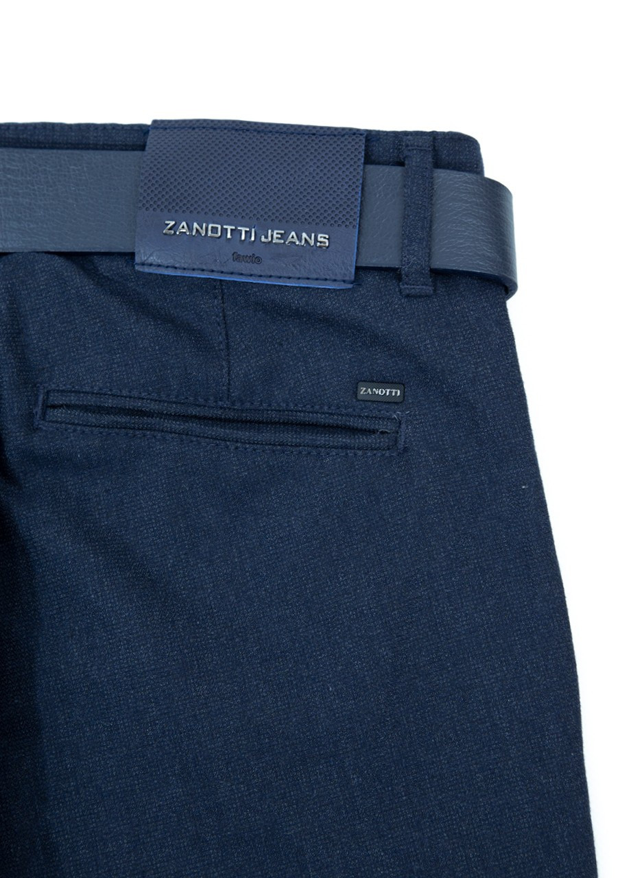 Темно-синие кэжуал демисезонные брюки Zanotti