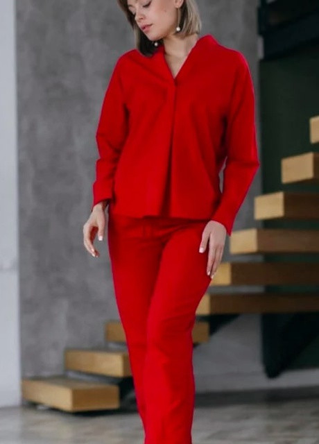 Красная всесезон пижама женская red (xl) рубашка + брюки Leglo