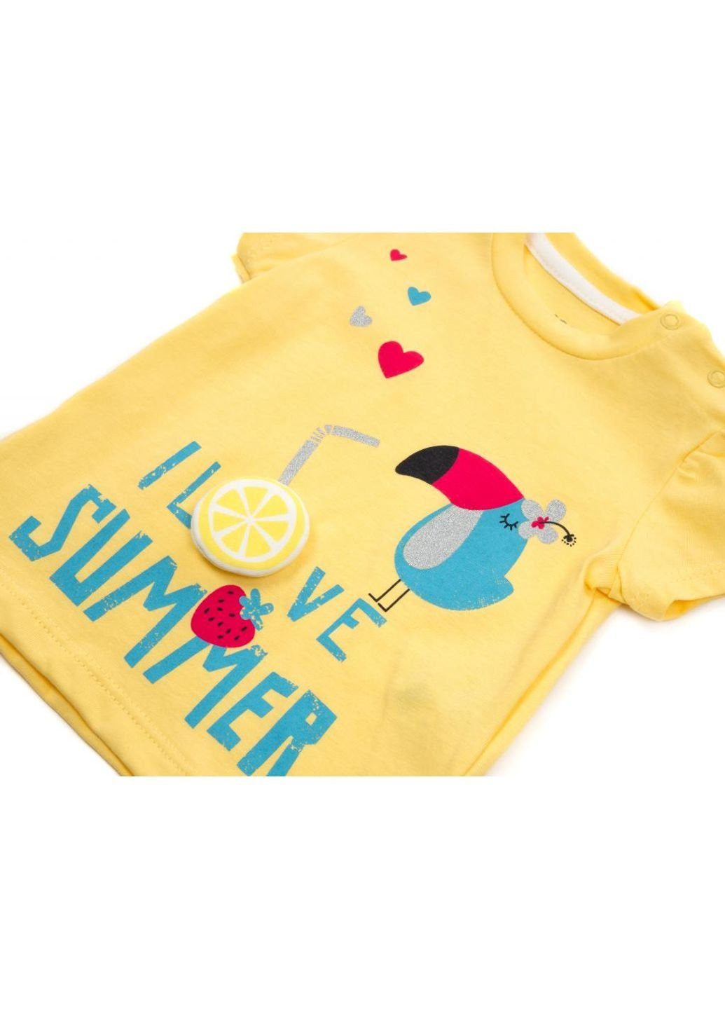 Голубой летний набор детской одежды la mona с птичкой (10508-86g-yellow) Power