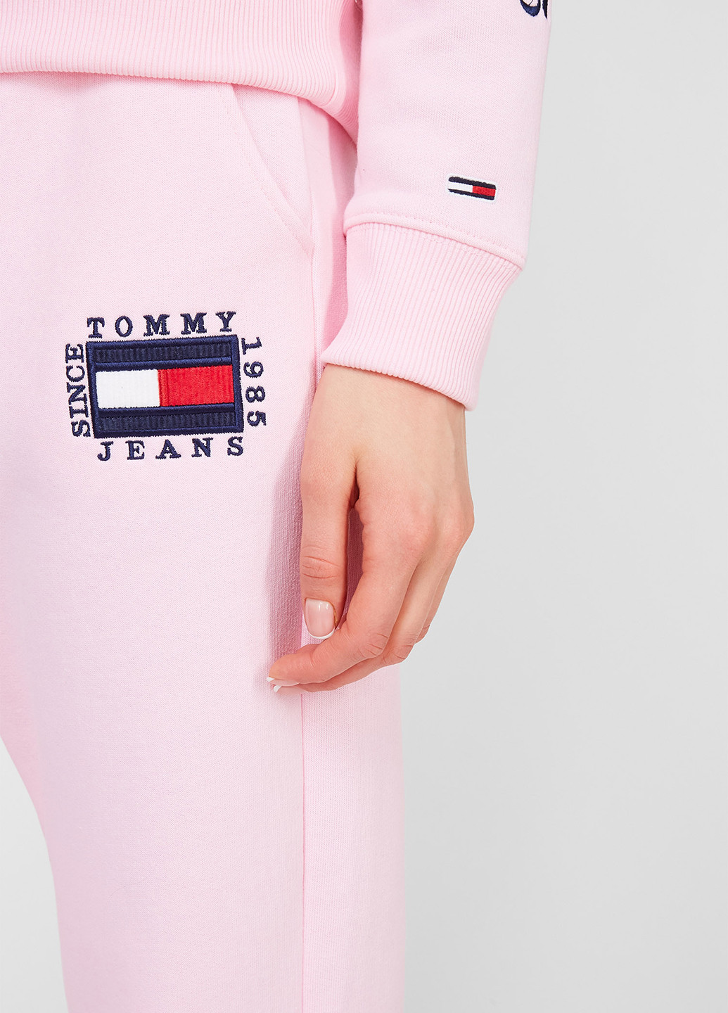 Розовые спортивные демисезонные джоггеры брюки Tommy Hilfiger
