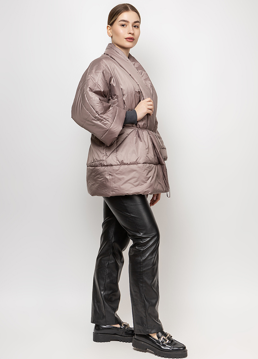 Коричнева демісезонна куртка куртка-ковдра CHIUAS