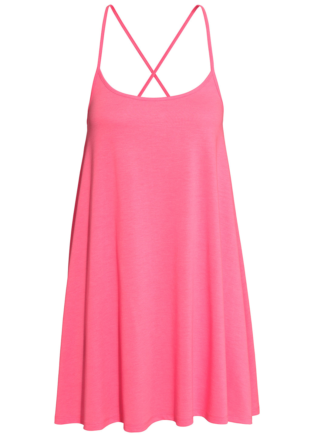 Розовое кэжуал платье платье-майка H&M однотонное