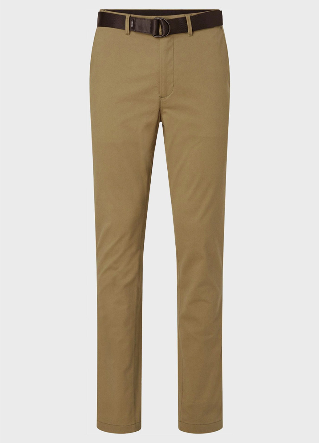 Оливковые кэжуал демисезонные зауженные брюки Calvin Klein