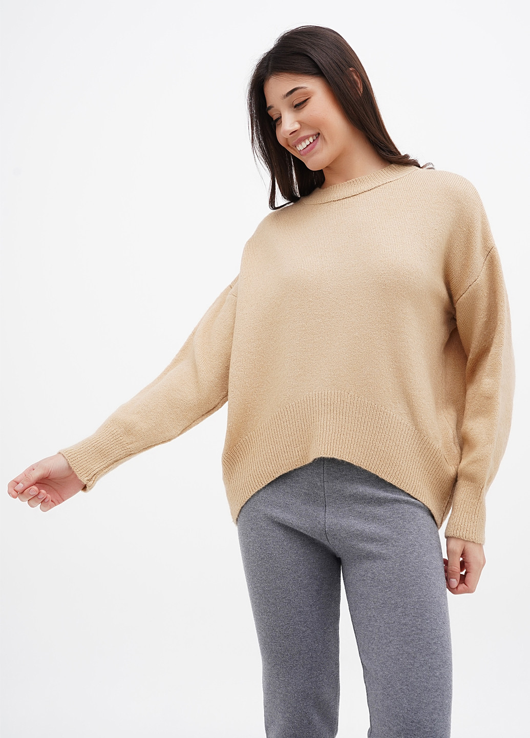 Бежевий демісезонний джемпер джемпер Sassofono