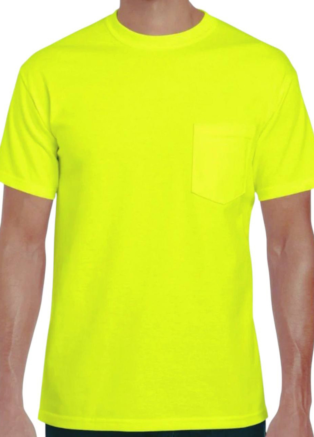 Кислотно-жовта футболка Gildan