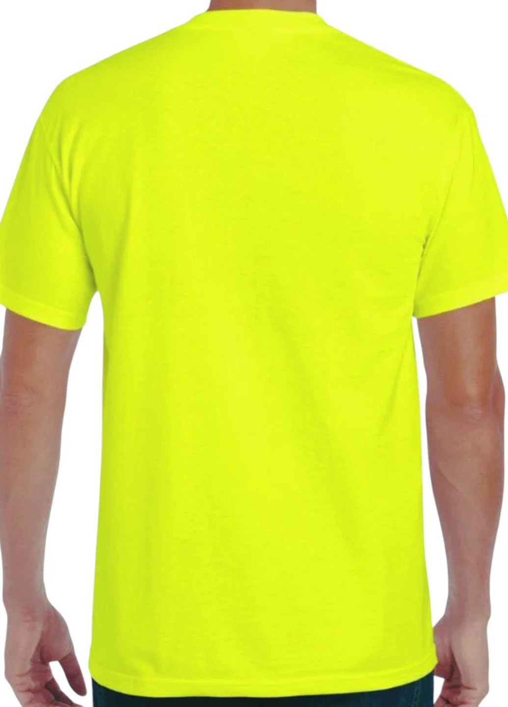 Кислотно-жовта футболка Gildan