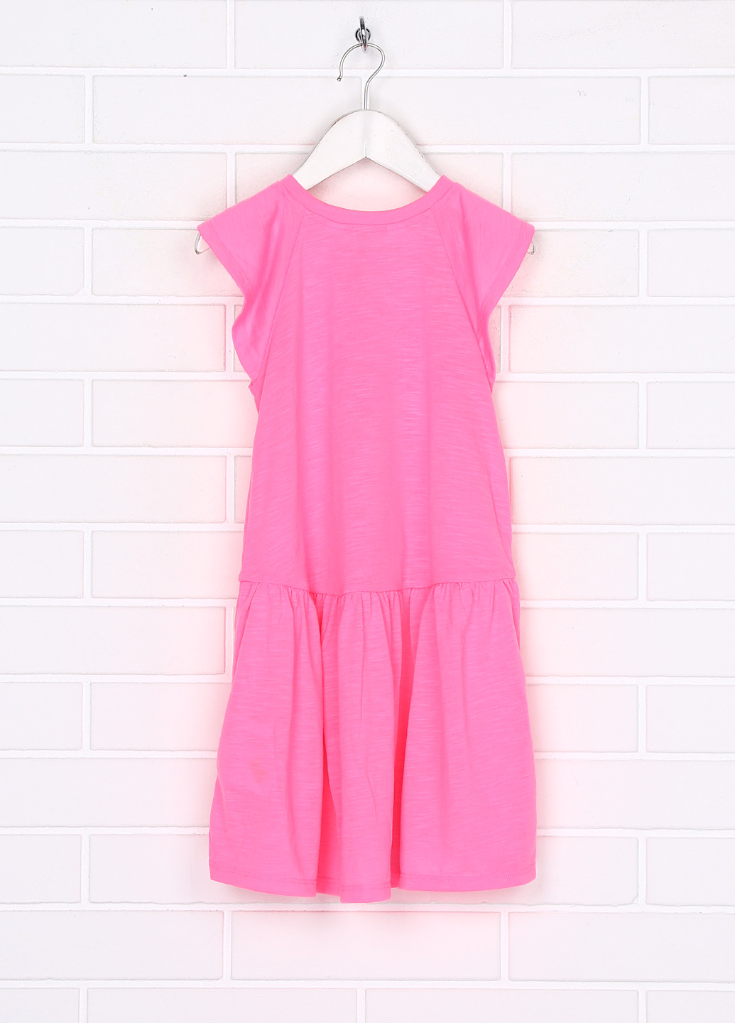 Розовое кэжуал платье короткое H&M меланжевое