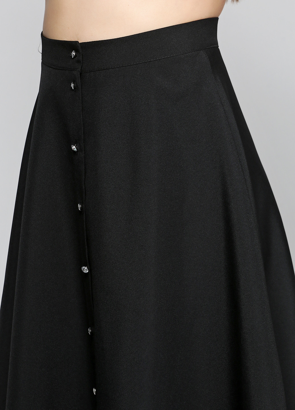 Черная кэжуал однотонная юбка ANVI миди