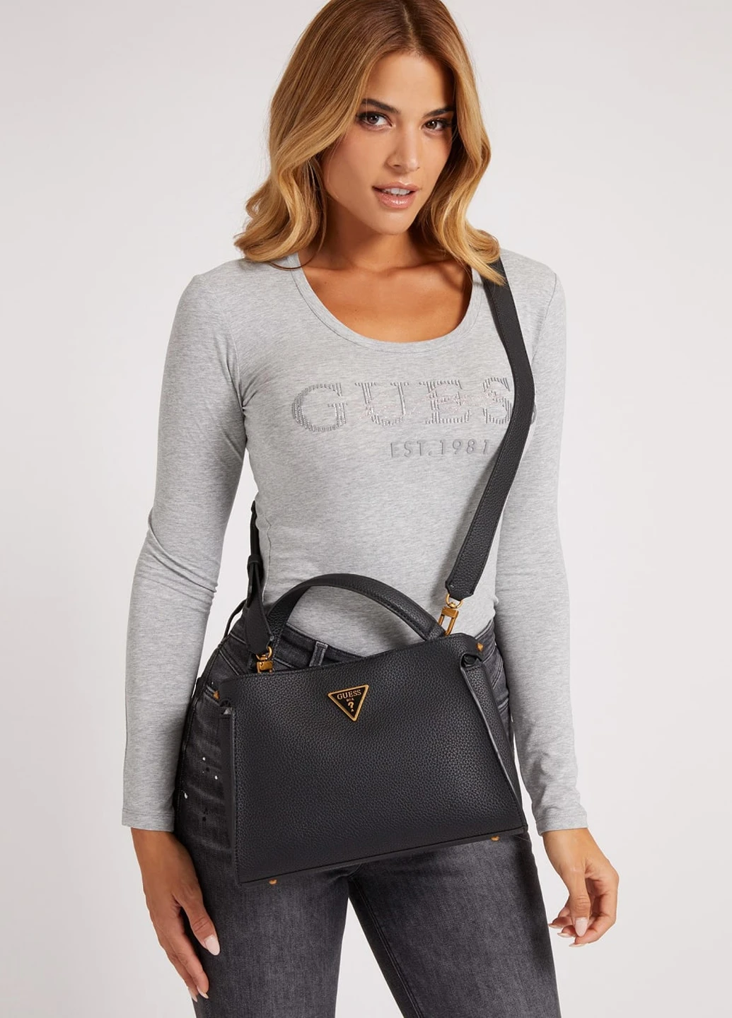 Сумка Guess DOWNTOWN CHIC TURNLOCK SATCHEL (251444134)