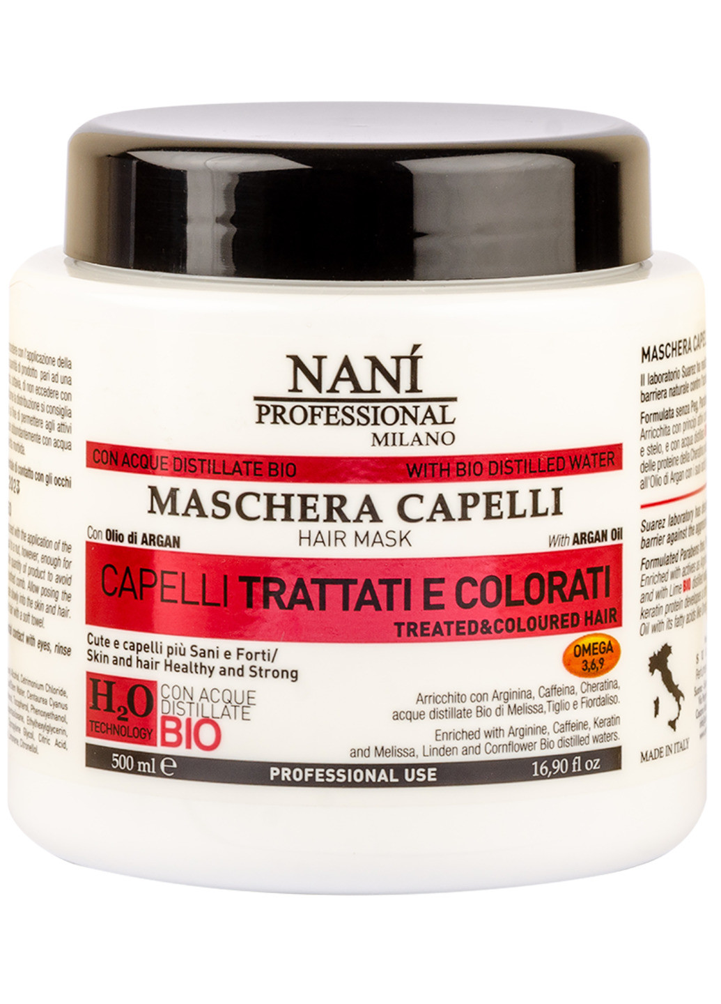 Маска для волос TREATED & COLOURED HAIR 500 мл Nani Professional Milano (239139859)
