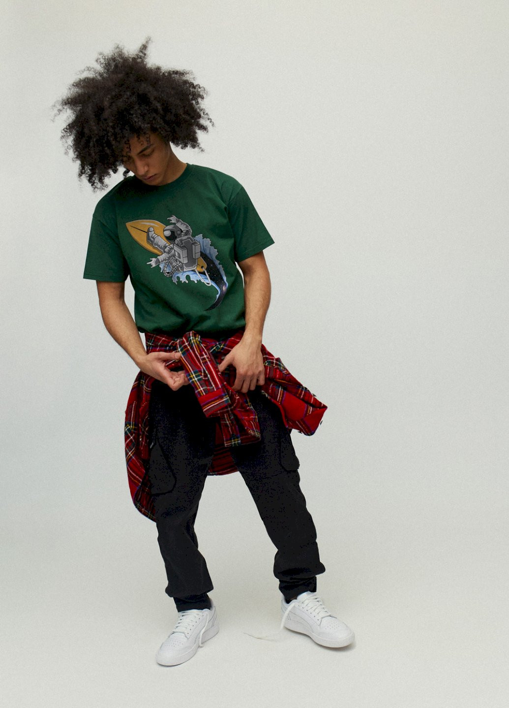 Темно-зеленая футболка мужская YAPPI