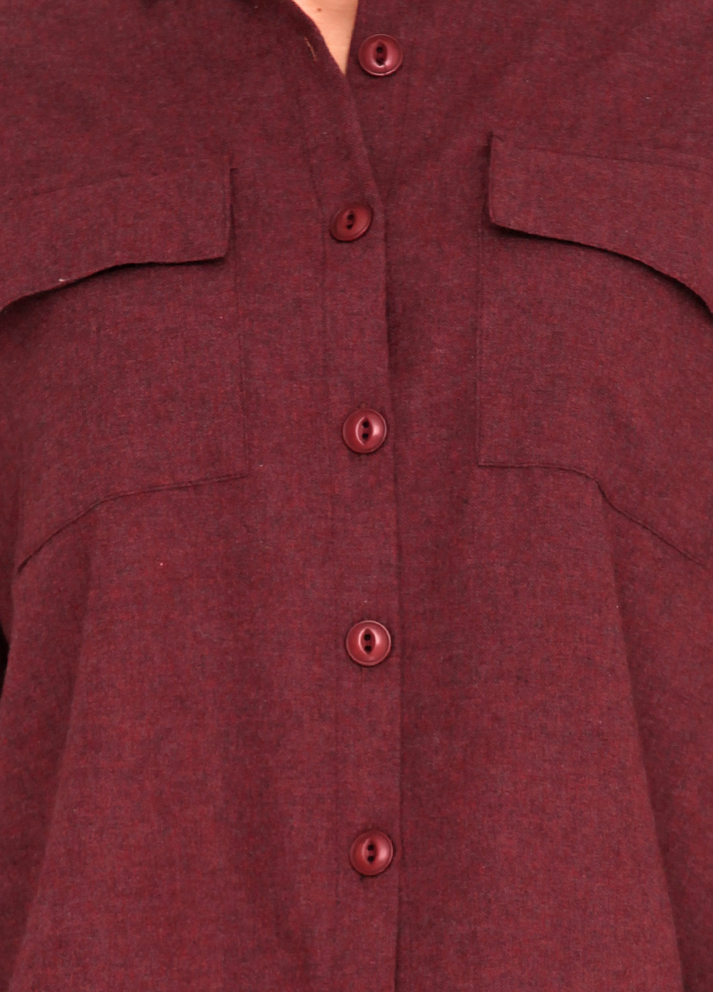Бордовая кэжуал рубашка однотонная Mergazzer