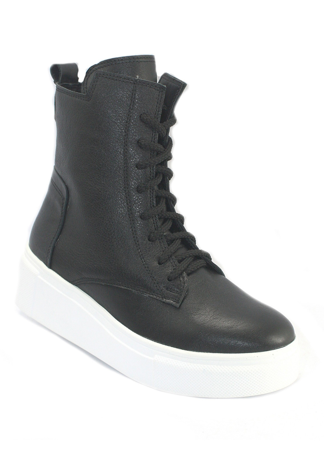 Осенние ботинки Mila с белой подошвой, со шнуровкой