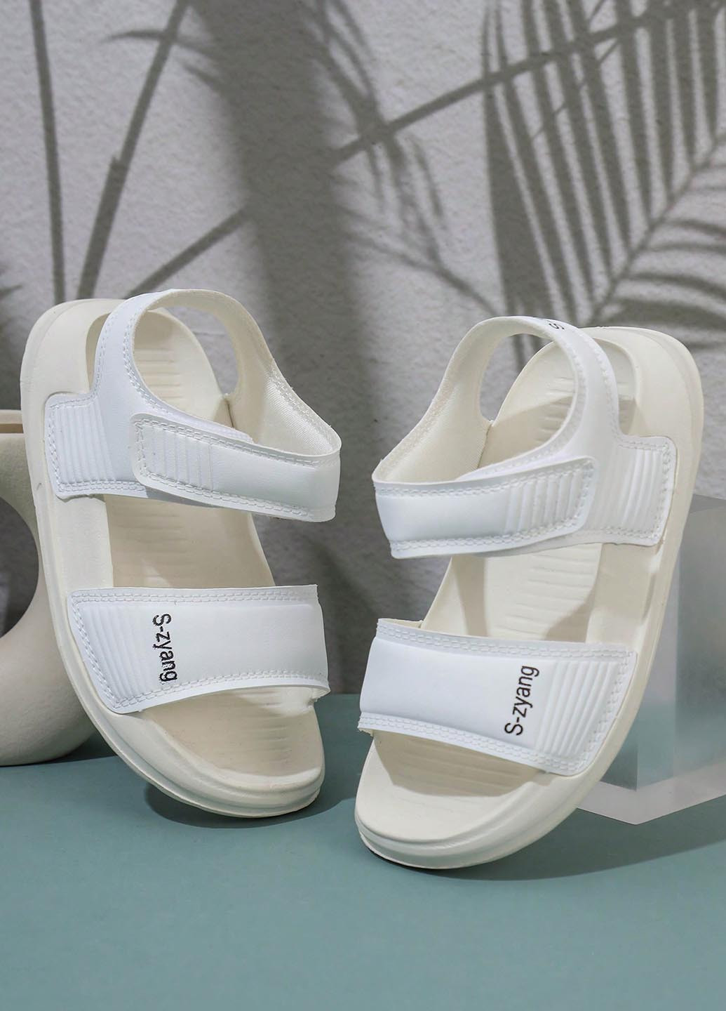 Белые спортивные, кэжуал спортивные сандалии SHEIN на липучке