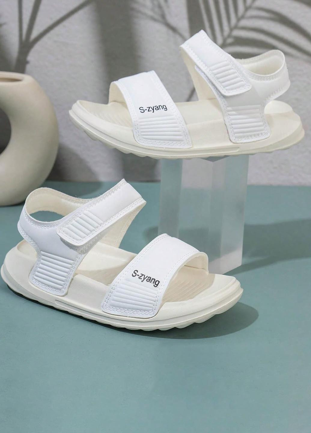 Белые спортивные, кэжуал спортивные сандалии SHEIN на липучке