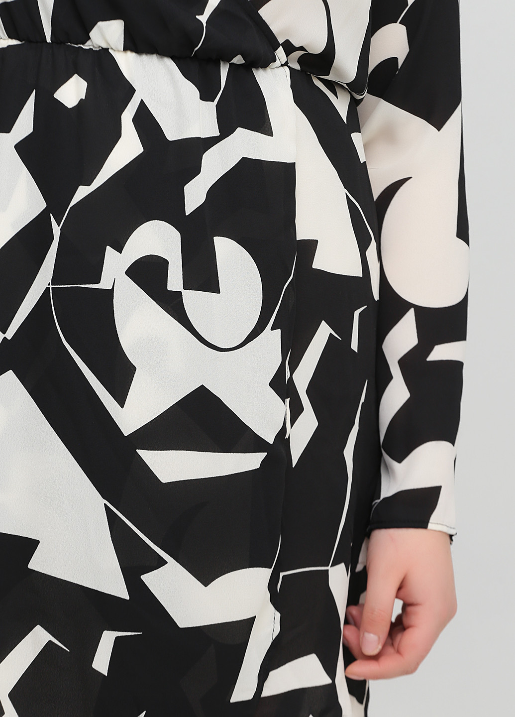 Чорно-білий кежуал плаття, сукня Primark з абстрактним візерунком
