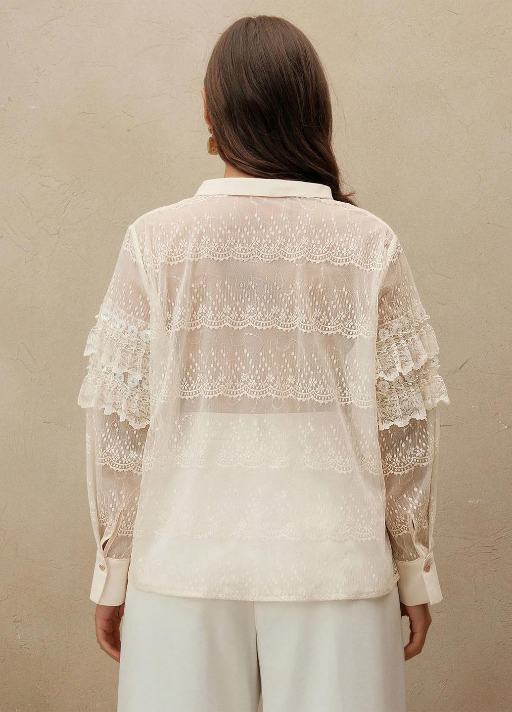 Кремова блуза SHEIN