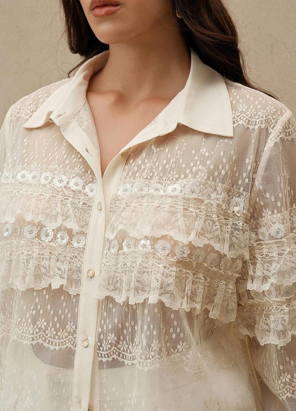 Кремова блуза SHEIN