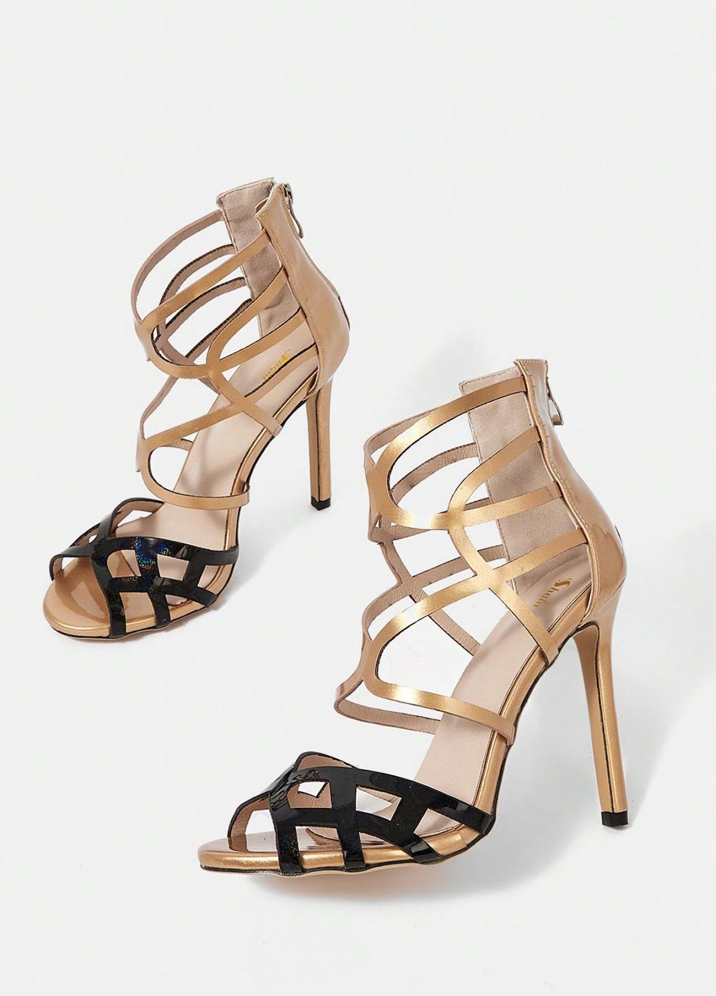 Комбинированные туфли SHEIN на молнии