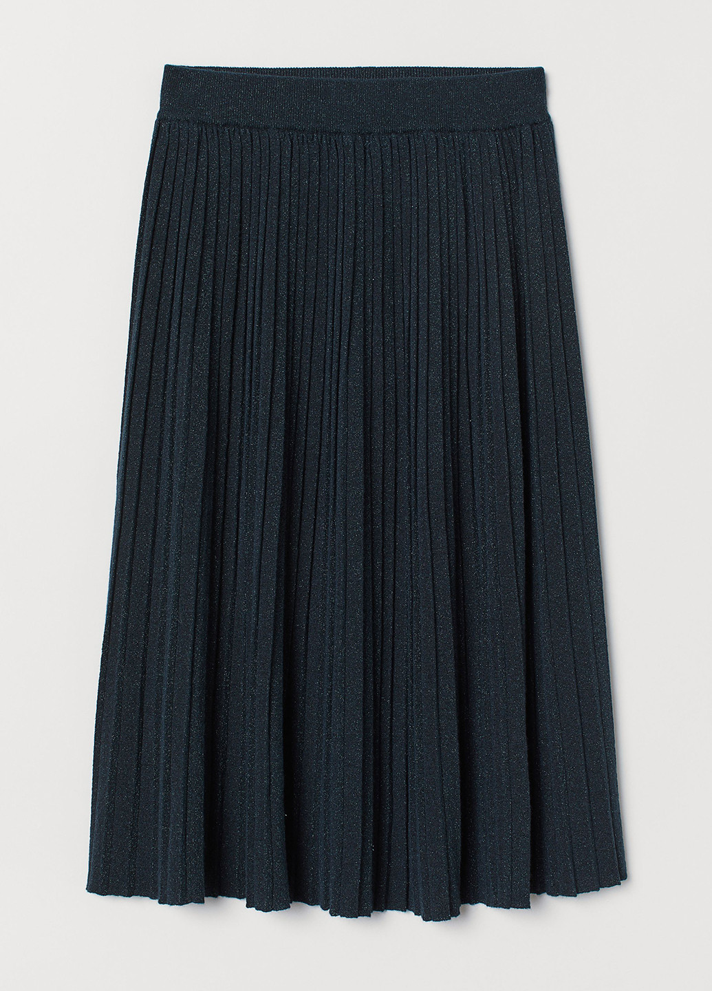 Индиго кэжуал однотонная юбка H&M плиссе