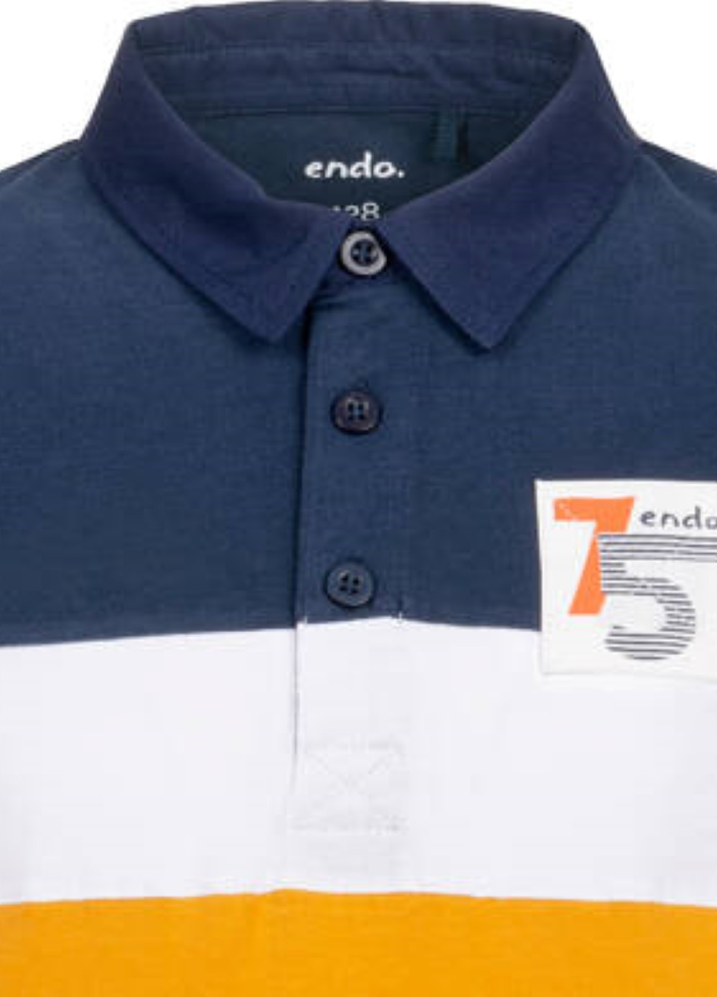Темно-синяя детская футболка-поло для мальчика для мальчика Endo