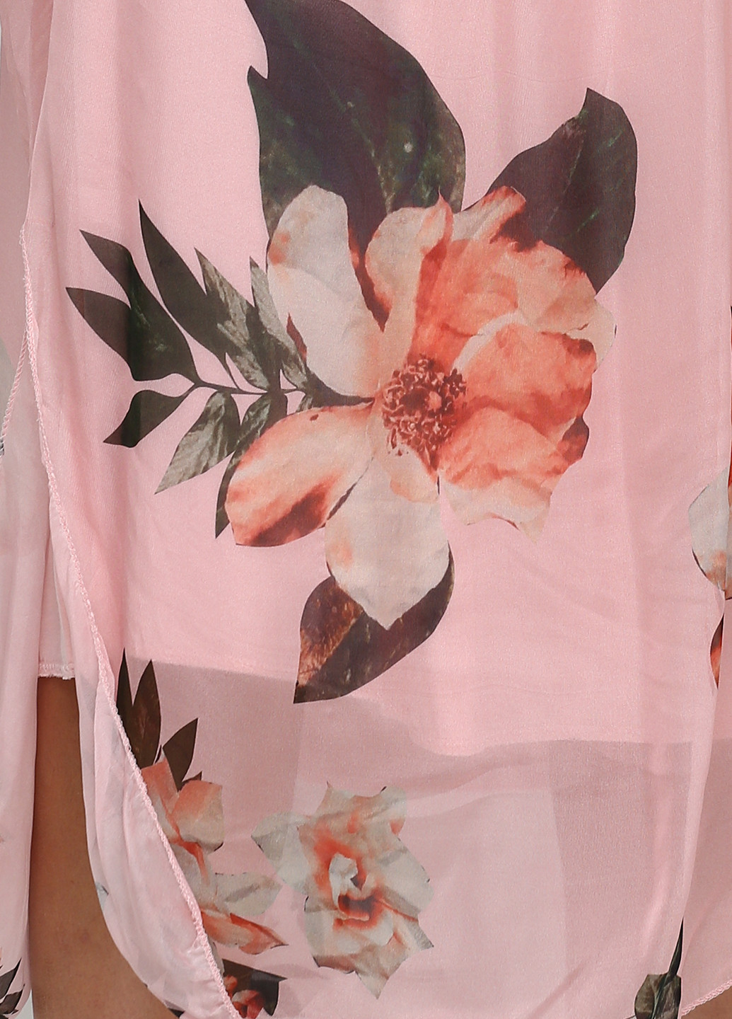 Розовое кэжуал платье а-силуэт Made in Italy с цветочным принтом
