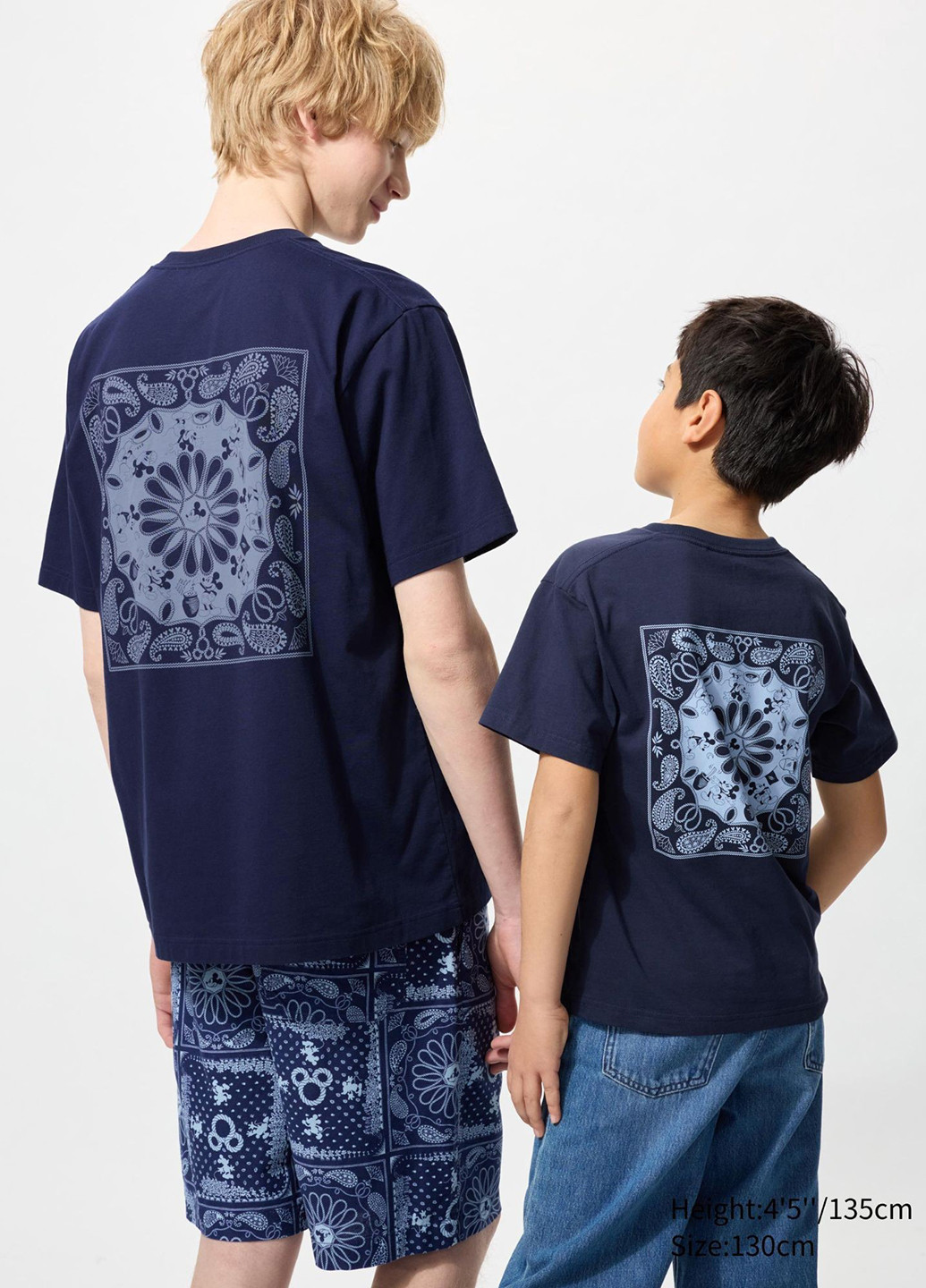 Темно-синя літня футболка Uniqlo