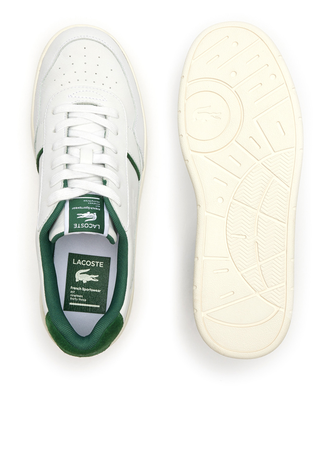 Белые всесезонные кроссовки Lacoste Aceclip