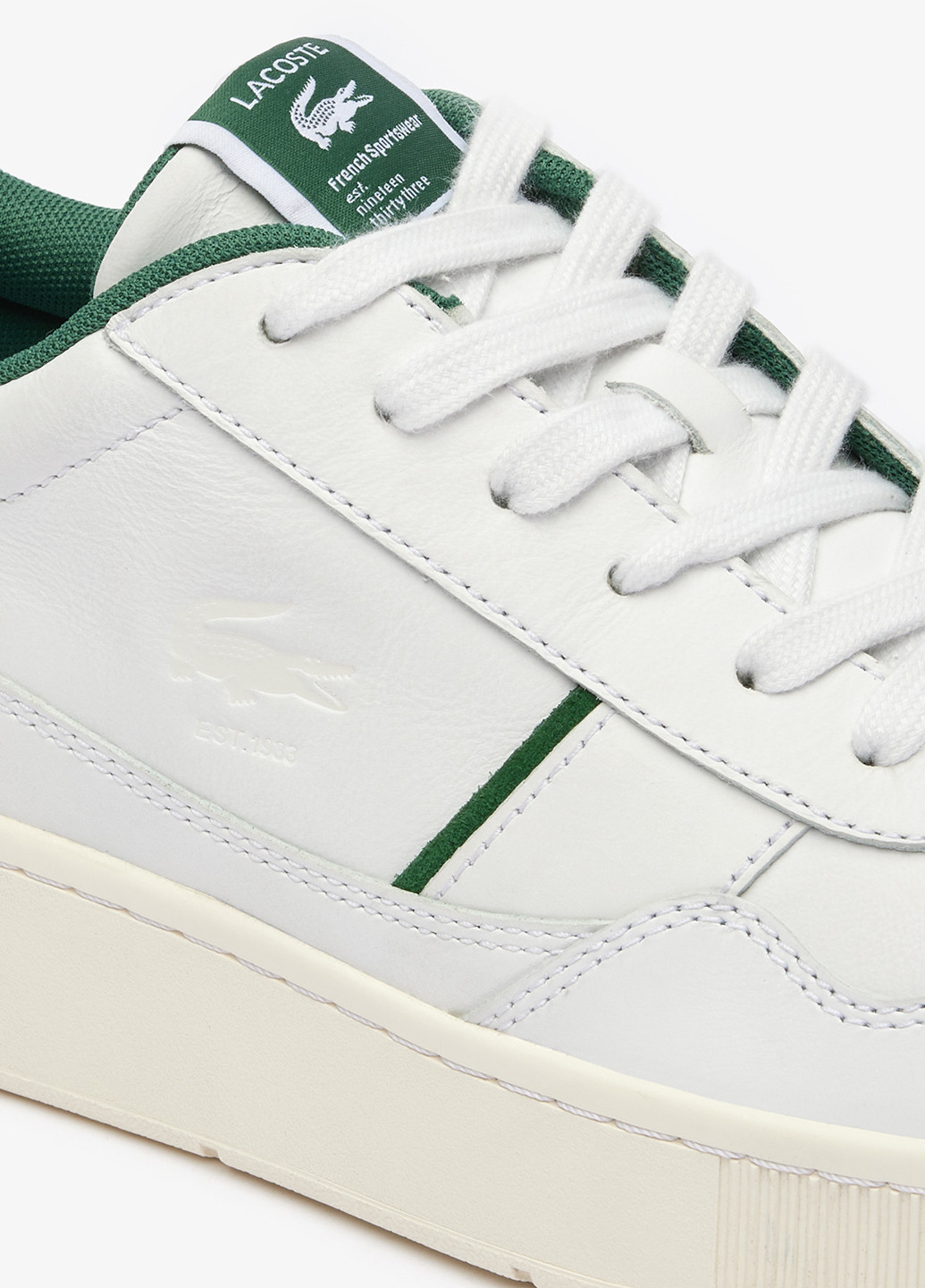 Белые всесезонные кроссовки Lacoste Aceclip