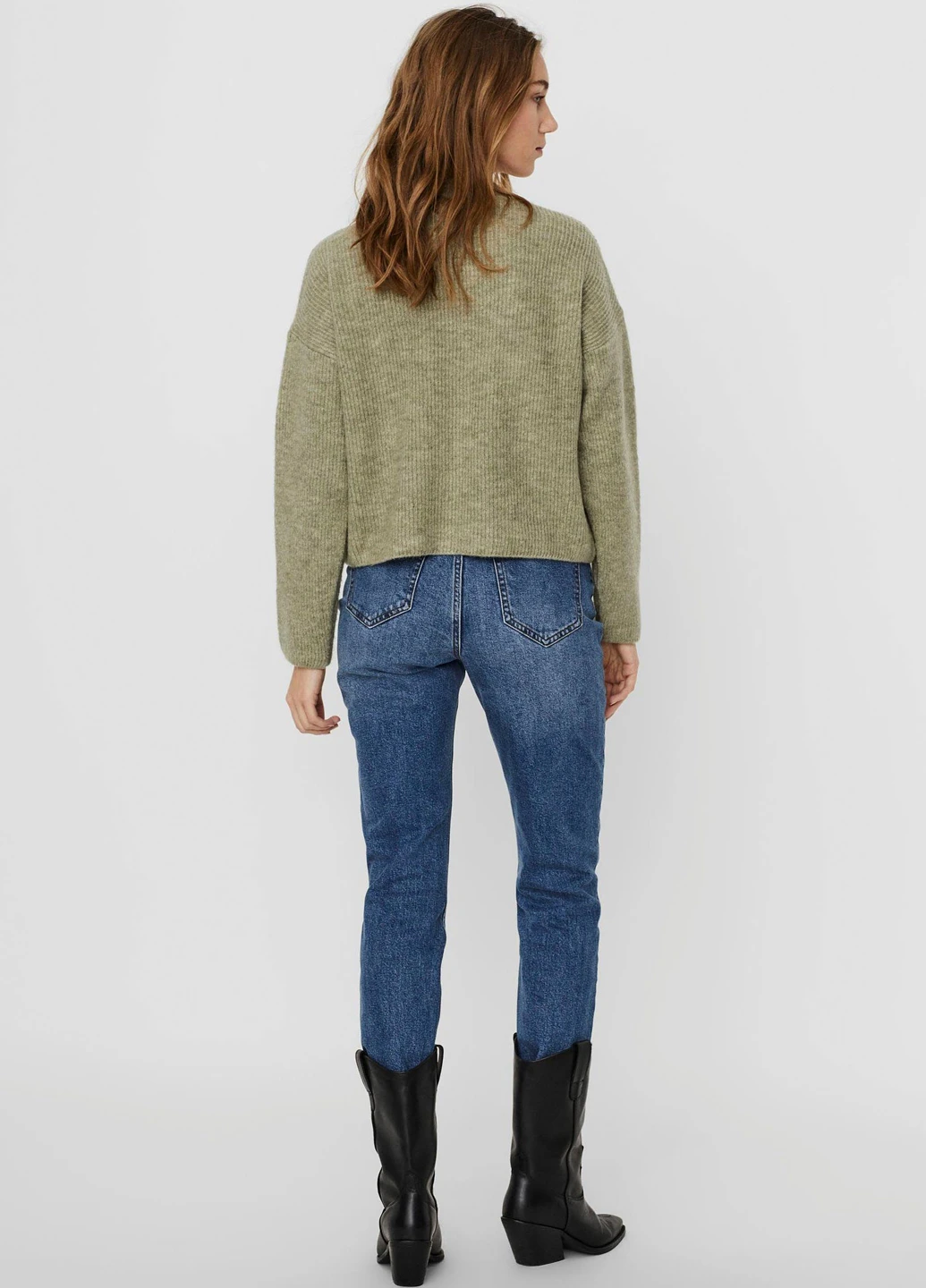 Оливковий (хакі) демісезонний светр Vero Moda