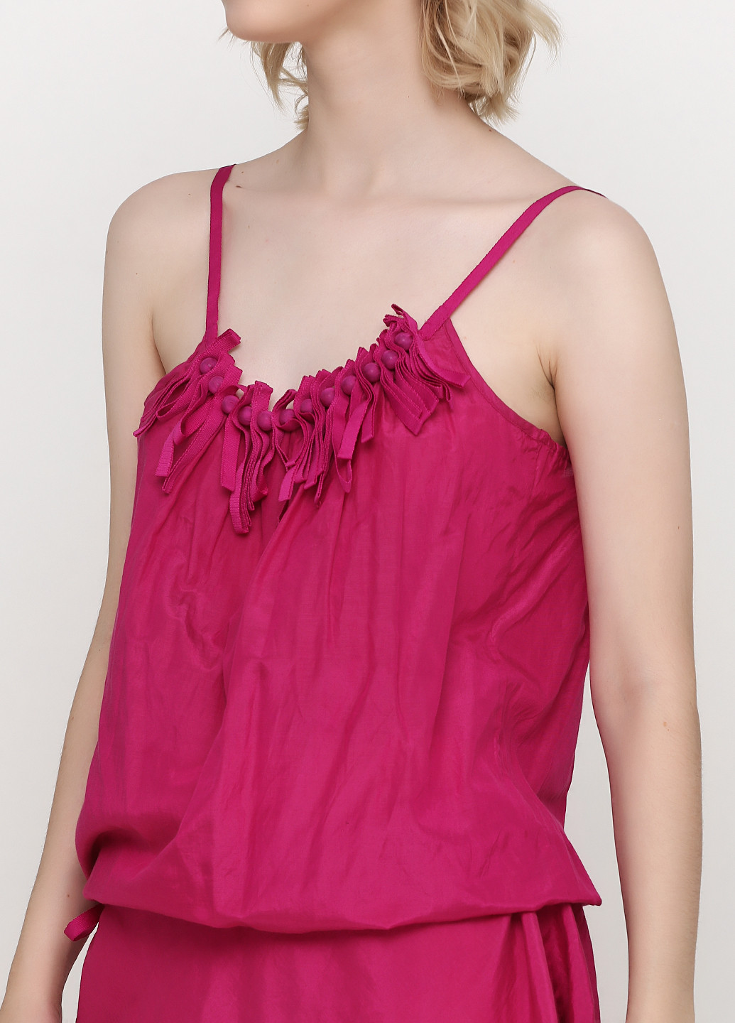 Фуксиновое (цвета Фуксия) кэжуал платье Miss Sixty однотонное