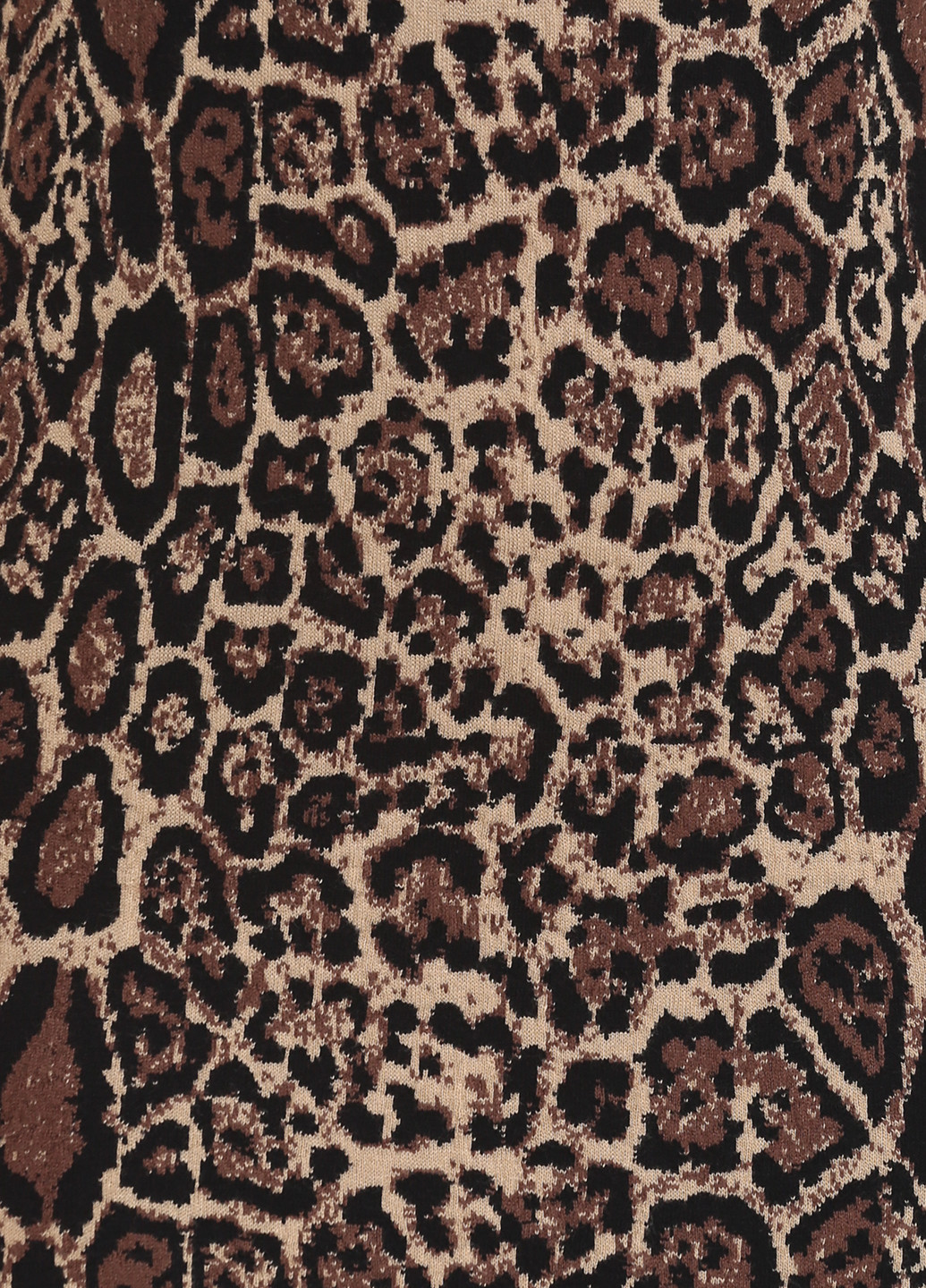 Коричневое кэжуал платье Sassofono с животным (анималистичным) принтом