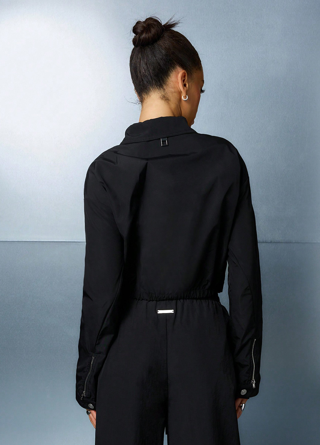 Черный женский жакет SHEIN однотонный - демисезонный