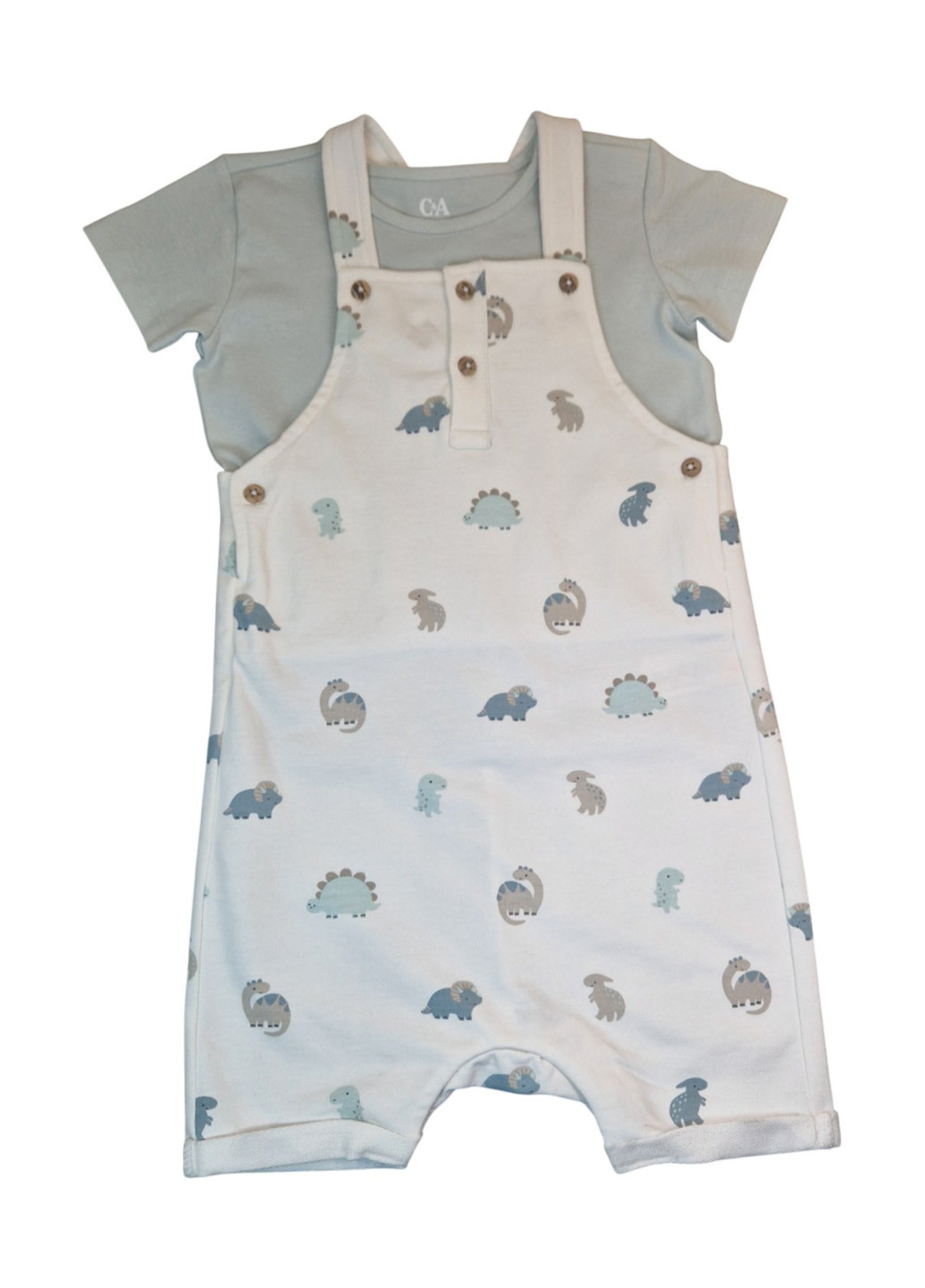 Білий літній комплект (футболка, пісочник) C&A