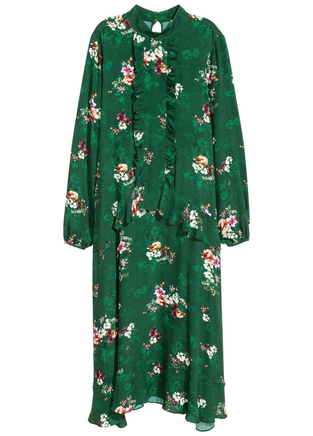 Зелена кежуал сукня а-силует H&M з квітковим принтом