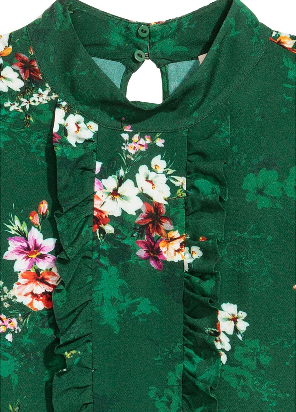 Зелена кежуал сукня а-силует H&M з квітковим принтом