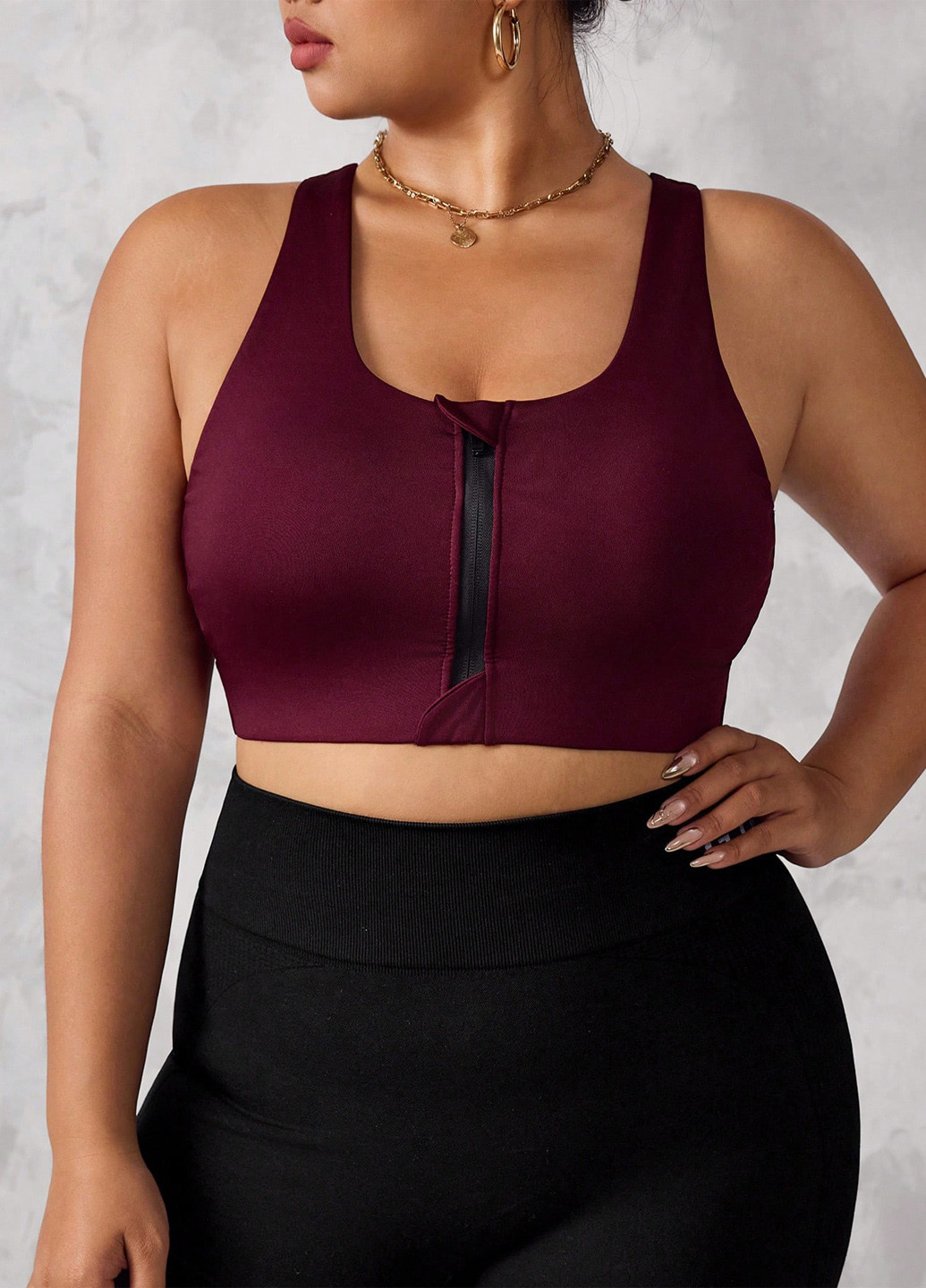 Теракотовий топ бюстгальтер SHEIN без кісточок поліестер