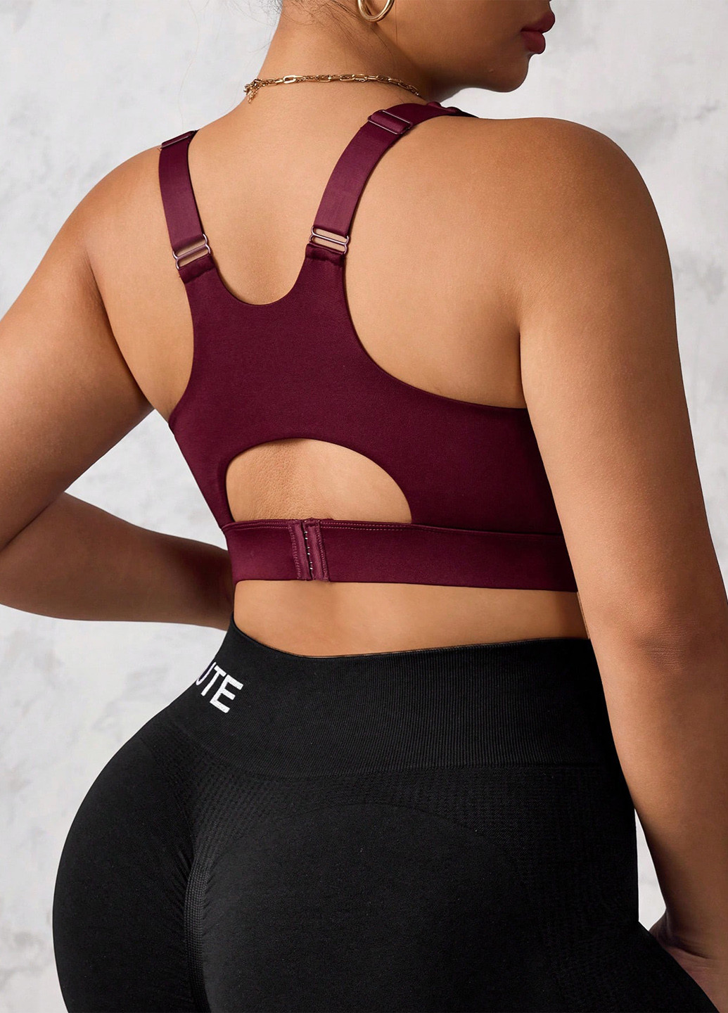 Теракотовий топ бюстгальтер SHEIN без кісточок поліестер