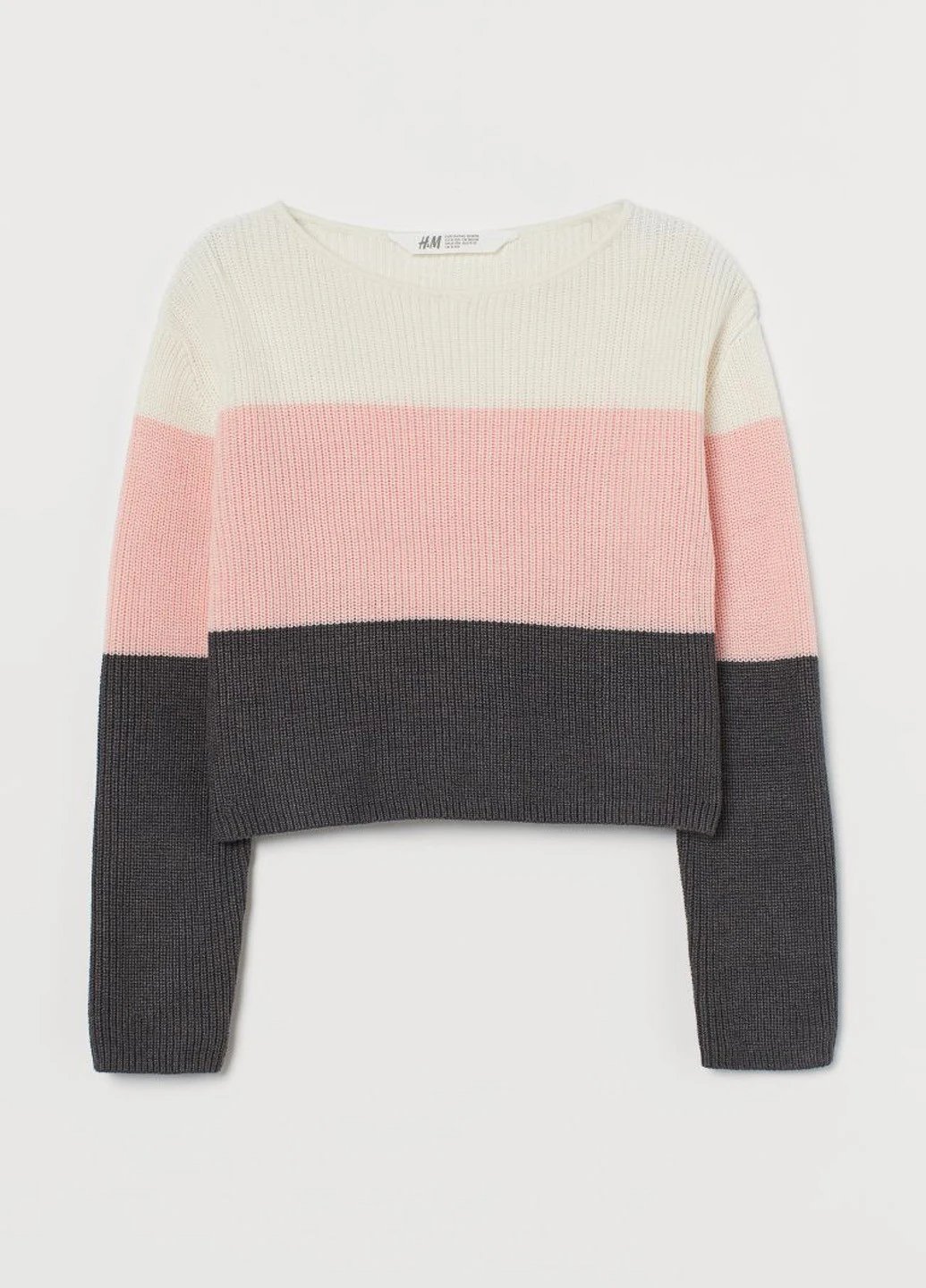 Комбинированный демисезонный свитер H&M