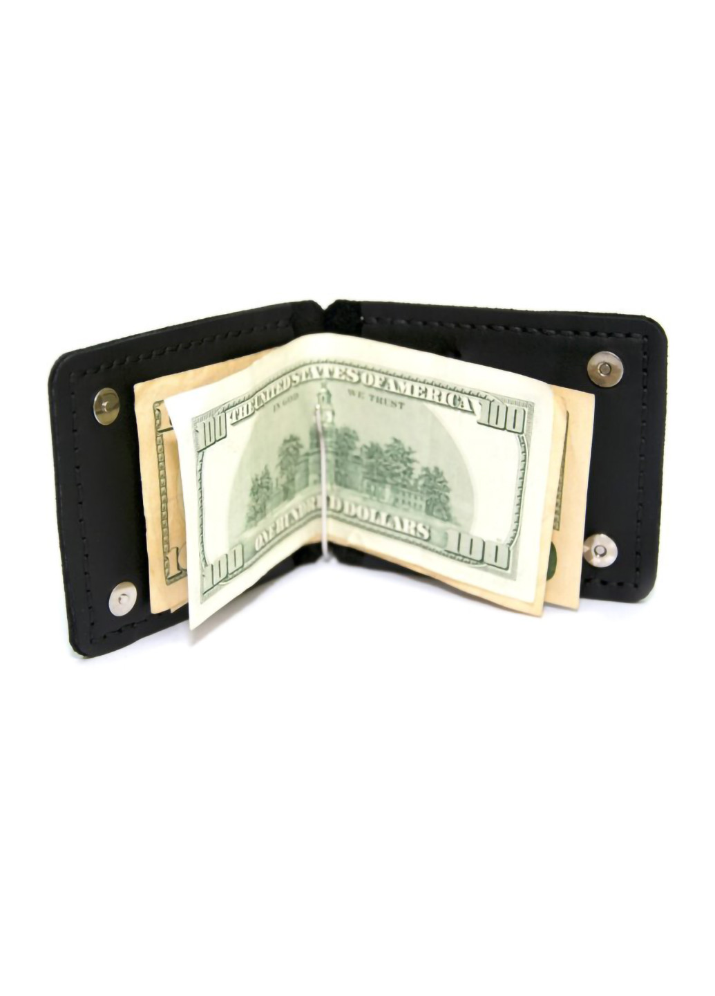 Шкіряний затискач для грошей 11,5х8,5х0,5 см GOFIN (253174368)