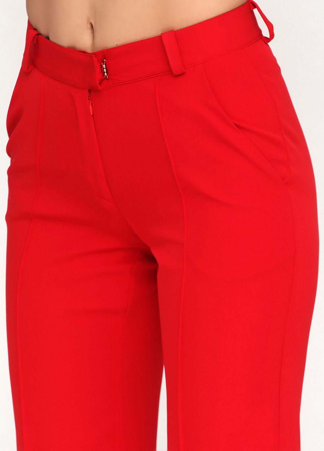 Красные кэжуал демисезонные брюки ZUBRYTSKAYA
