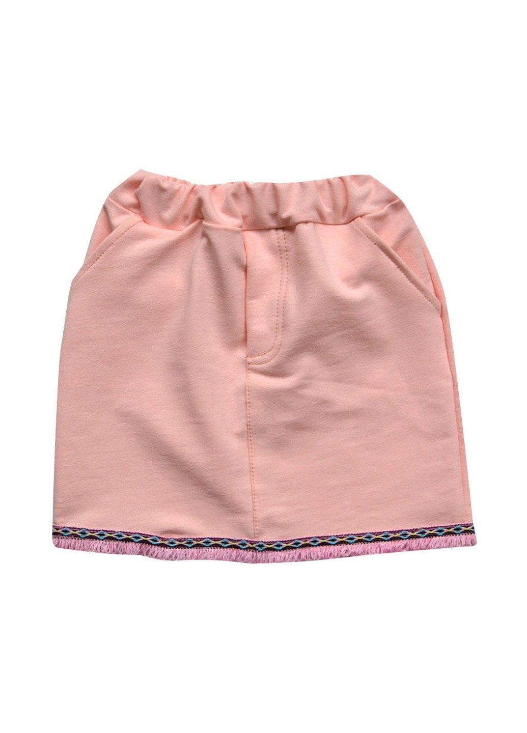 Розовая кэжуал однотонная юбка Blanka а-силуэта (трапеция)
