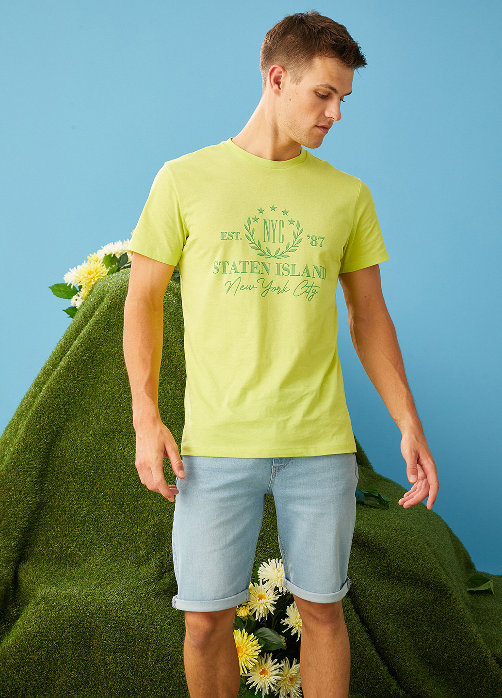 Салатовая футболка KOTON