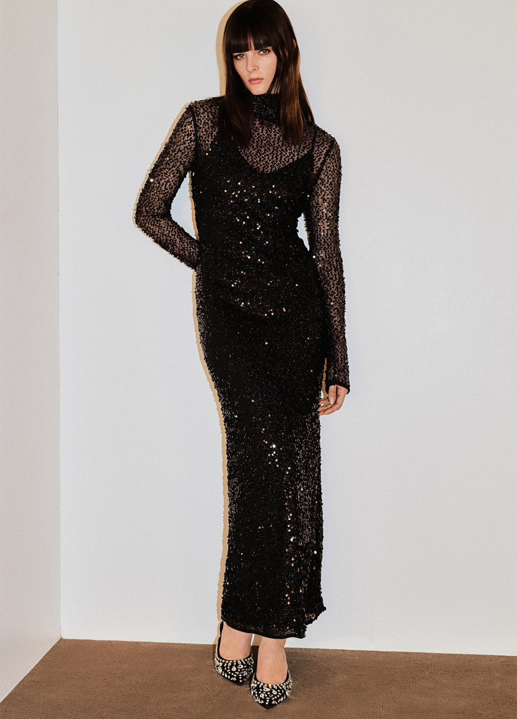 Чорна вечірня сукня H&M однотонна