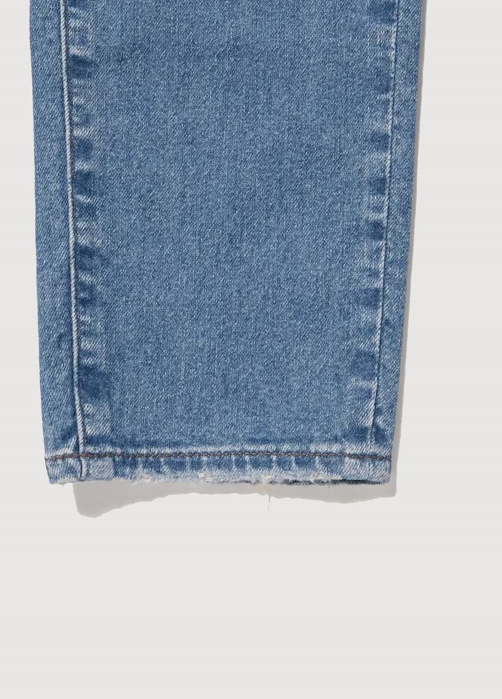 Синие демисезонные скинни джинсы Uniqlo