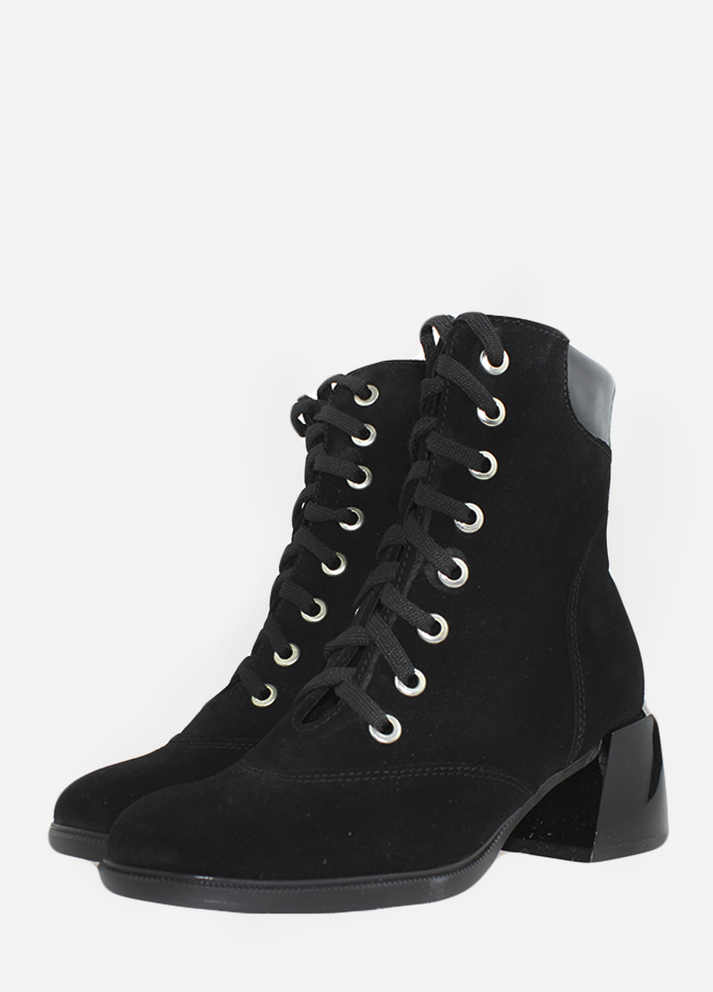 Осенние ботинки reб19-11 черный Eleni из натуральной замши