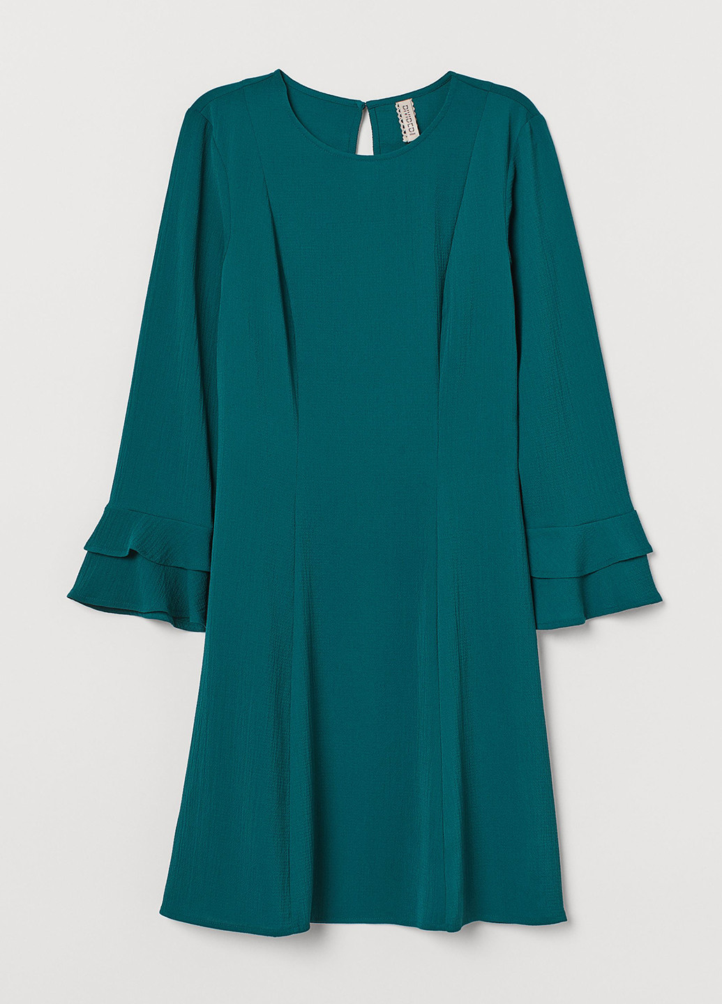 Зеленое кэжуал платье а-силуэт H&M