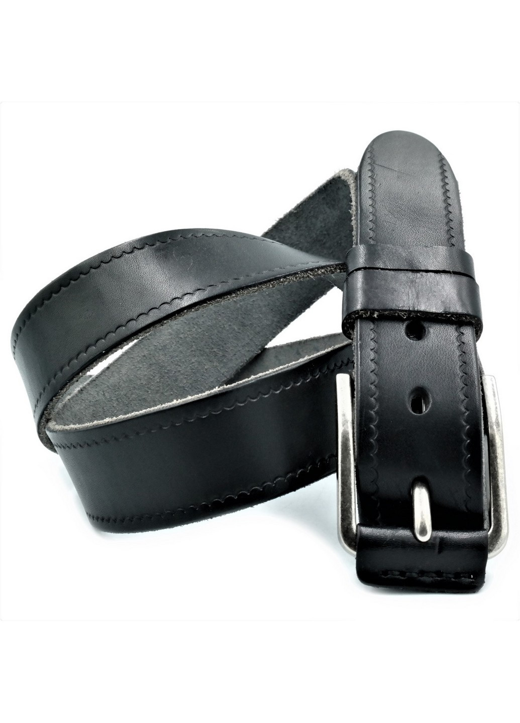 Кожаный мужской ремень 110-130х4 см Weatro (211366651)